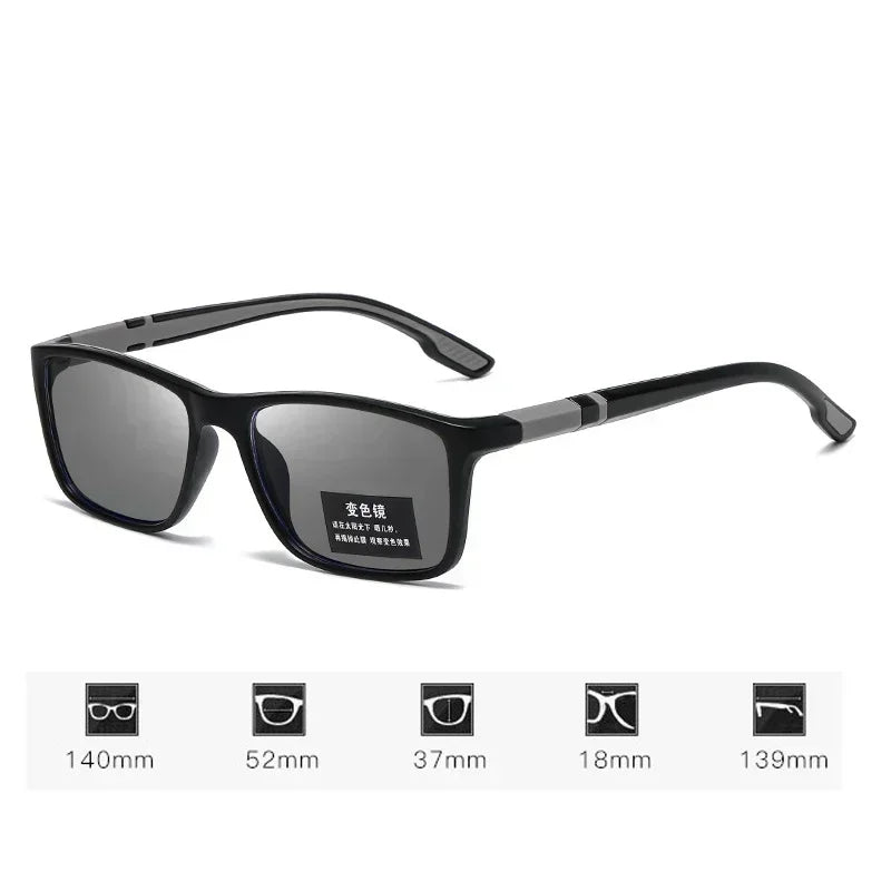 Photochromic Anti Blue Light Outdoor Sports Cycling Ultra Light High-definition Color Changing Myopia Glasses 0 -0.5 -0.75 -1.25